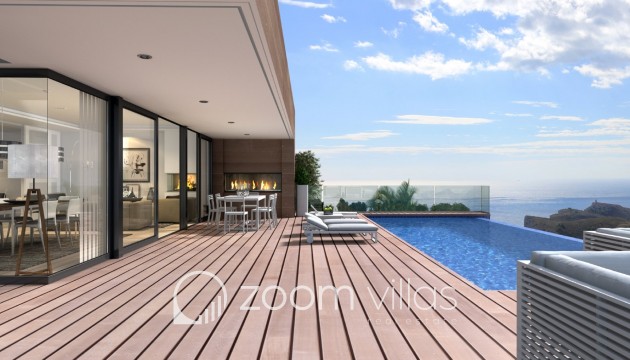 Modern Villa in Benitachell, Cumbre del Sol with panoramic sea views from the terrace and pool