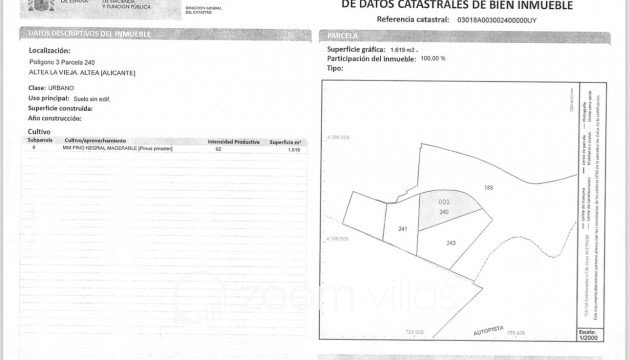 Reventa - Parcela / Terreno - Altea